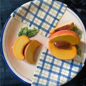 Ceramic Peach Design Plate